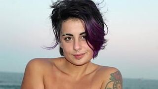 beautiful tattooed woman with colored hair - porn video