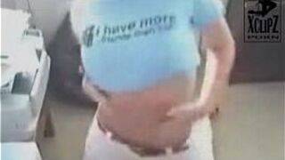 Hot blond girl dancer - porn video