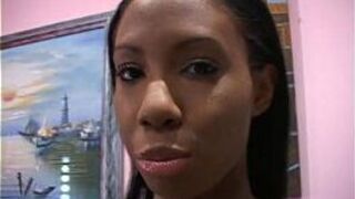Fat jizz on black boobs - porn video