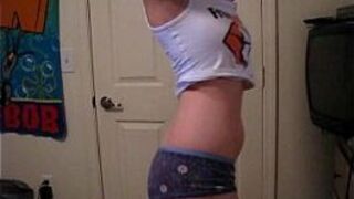 Sexy teen wearing Freeones and teasing with her body - porn video