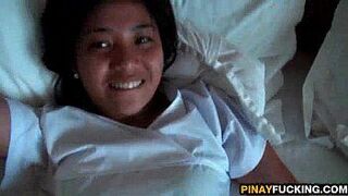 Two Asian Amateurs Blow And Fuck A White Guy - porn video