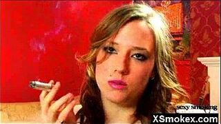 Gorgeous Smoking Fetish Gal Wild Nude - porn video