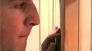 Young gay peeper nailed by the one he spies after - porn video
