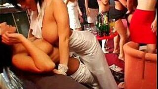 Excited club sluts suck cocks in public - porn video